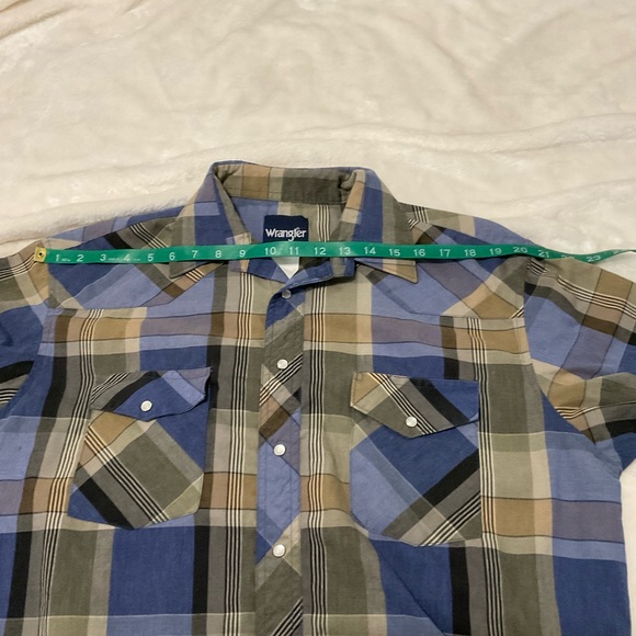 ✨3/$20✨ Wrangler Men's Western Pearl Snap Plaid Shirt - Picture 5 of 6